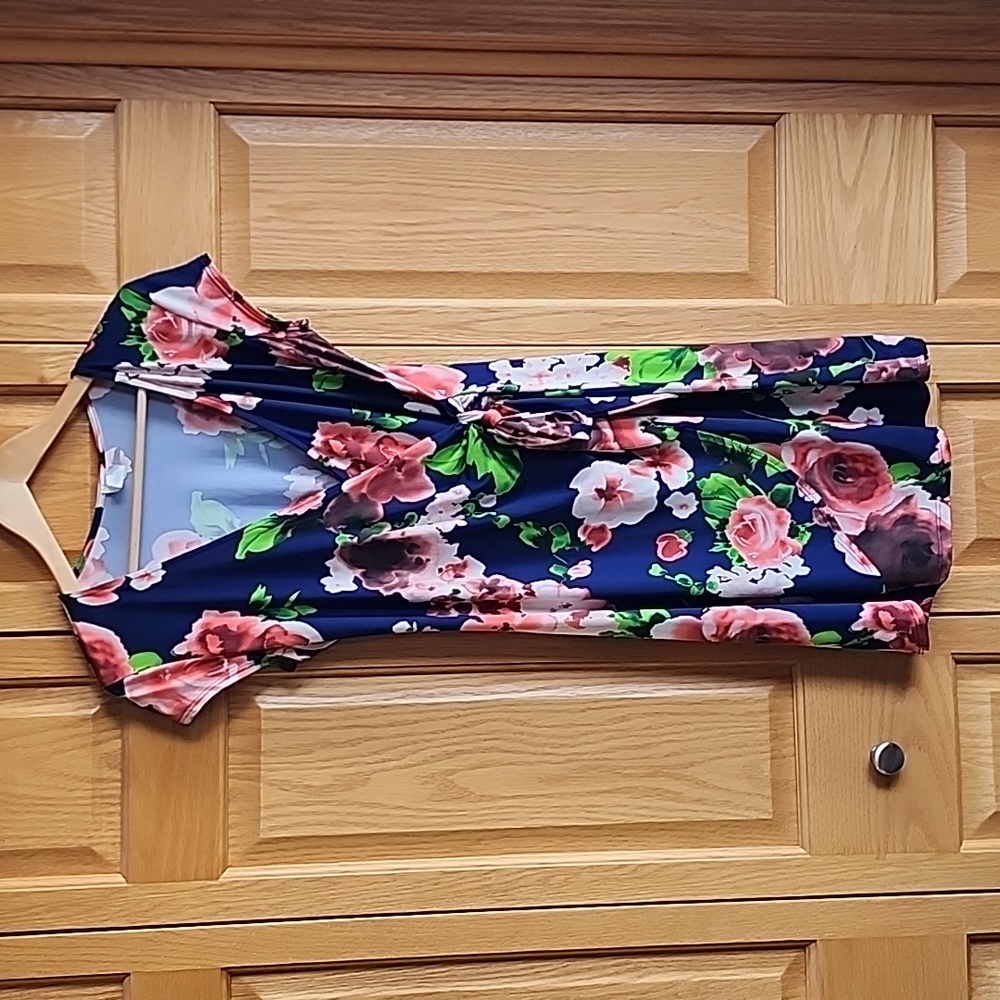 Purple Rain Floral wrap dress size Large